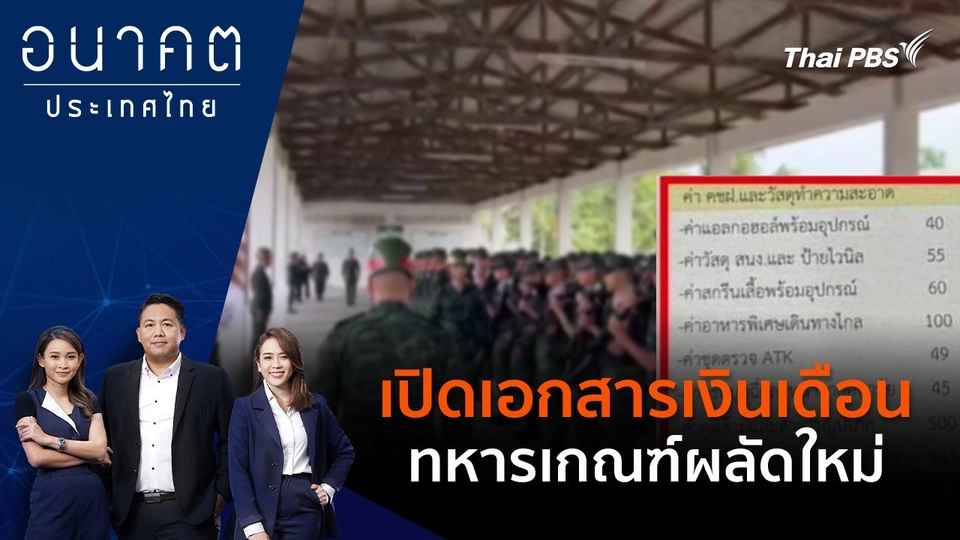 เปิดเอกสารเงินเดือนทหารเกณฑ์ผลัดใหม่