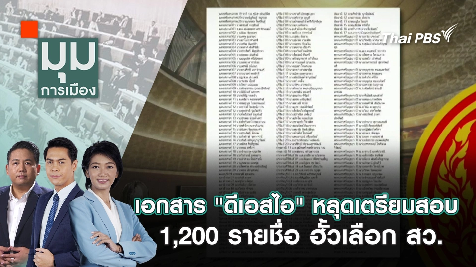 ​เอกสาร "ดีเอสไอ" หลุดเตรียมสอบ 1,200 รายชื่อ ฮั้วเลือก สว. | 3 มี.ค. 68