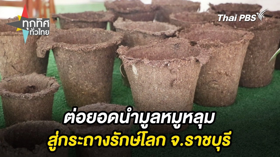 ต่อยอดนำมูลหมูหลุมสู่กระถางรักษ์โลก จ.ราชบุรี