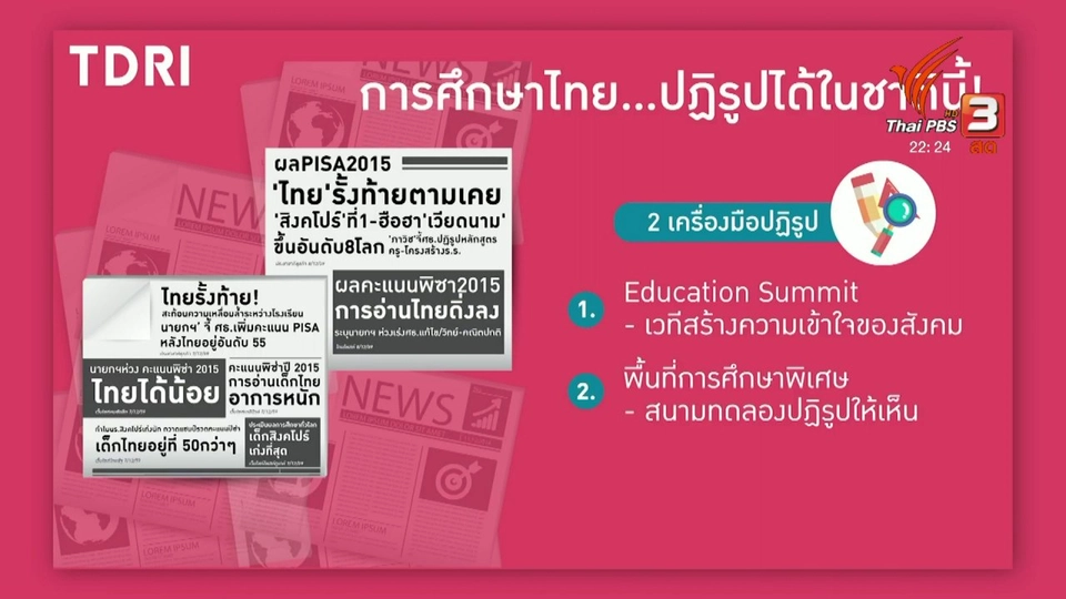 ปฏิรูปการศึกษาด้วย "พื้นที่การศึกษาพิเศษ"