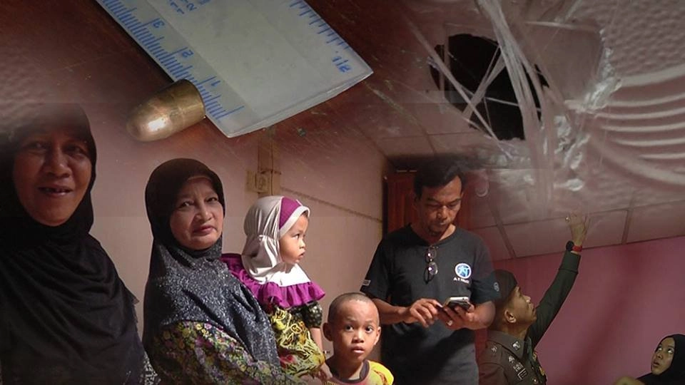 กระสุนปริศนาตกใส่บ้าน 2 ปีซ้อน 16 ชีวิตเสี่ยงอันตราย จ.สุราษฎร์ธานี