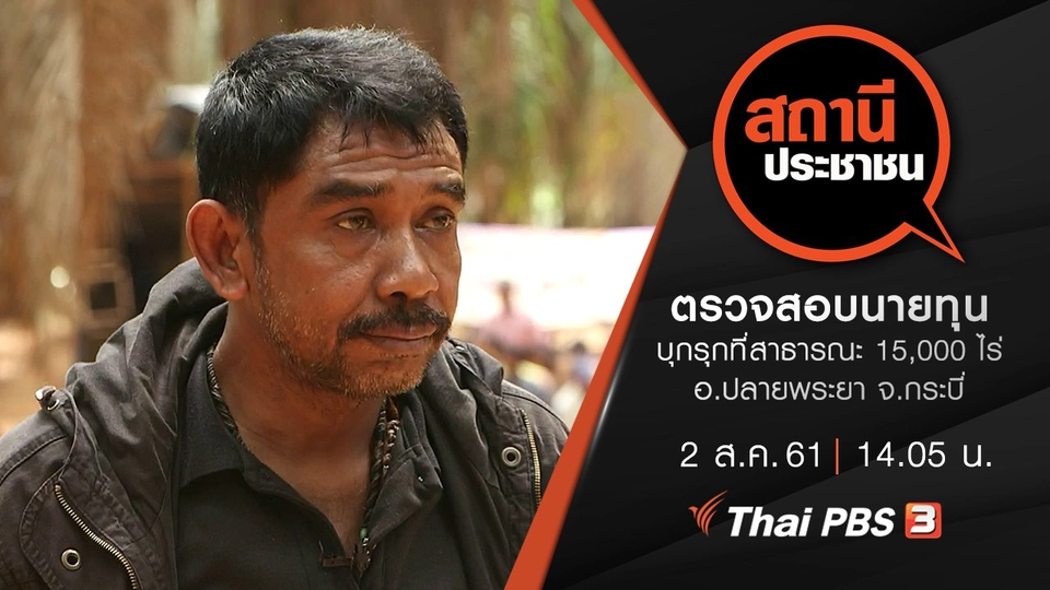 ตรวจสอบนายทุนบุกรุกที่สาธารณะ 15,000 ไร่ อ.ปลายพระยา จ.กระบี่