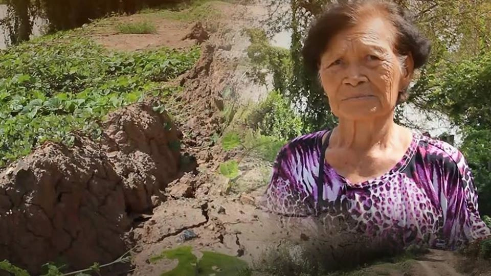 ชาวบ้านผวา! ตลิ่งริมเจ้าพระยาทรุดมากว่า 5 เดือน จ.อ่างทอง