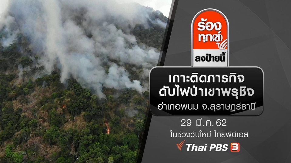 เกาะติดภารกิจดับไฟป่าเขาพรุชิง อำเภอพนม จ.สุราษฎร์ธานี