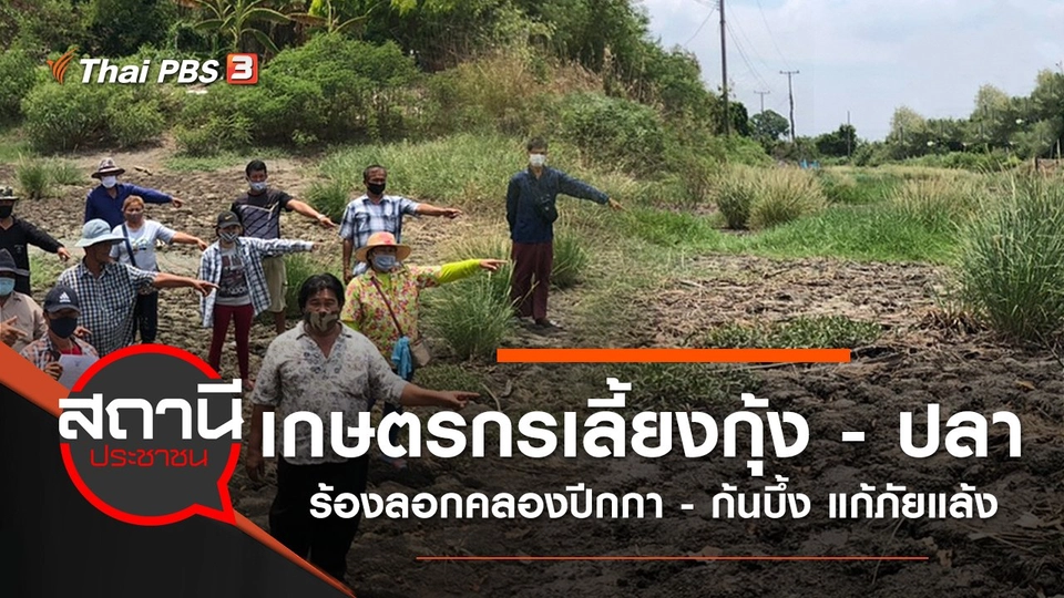 เกษตรกรเลี้ยงกุ้ง - ปลา ร้องลอกคลองปีกกา - ก้นบึ้ง แก้ภัยแล้ง