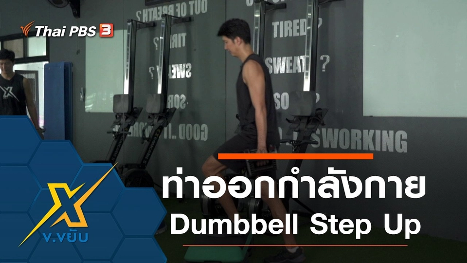 ออกกำลังกาย Dumbbell Step Up