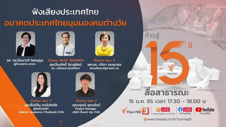 อนาคตประเทศไทย มุมมองคนต่างวัย