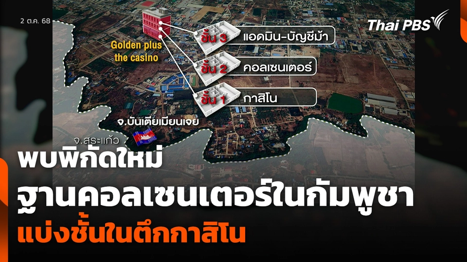 พบพิกัดใหม่ ฐานคอลเซนเตอร์ในกัมพูชา แบ่งชั้นในตึกกาสิโน