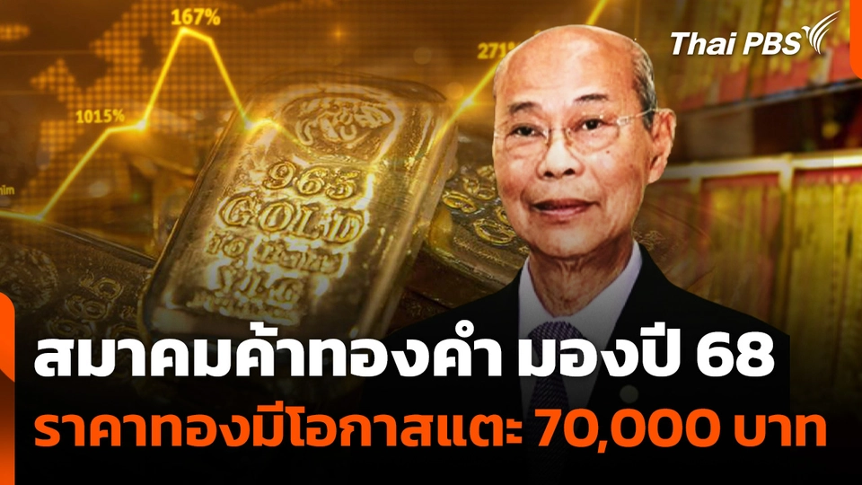 สมาคมค้าทองคำ มองปี 68 ราคาทองมีโอกาสแตะ 70,000 บาท