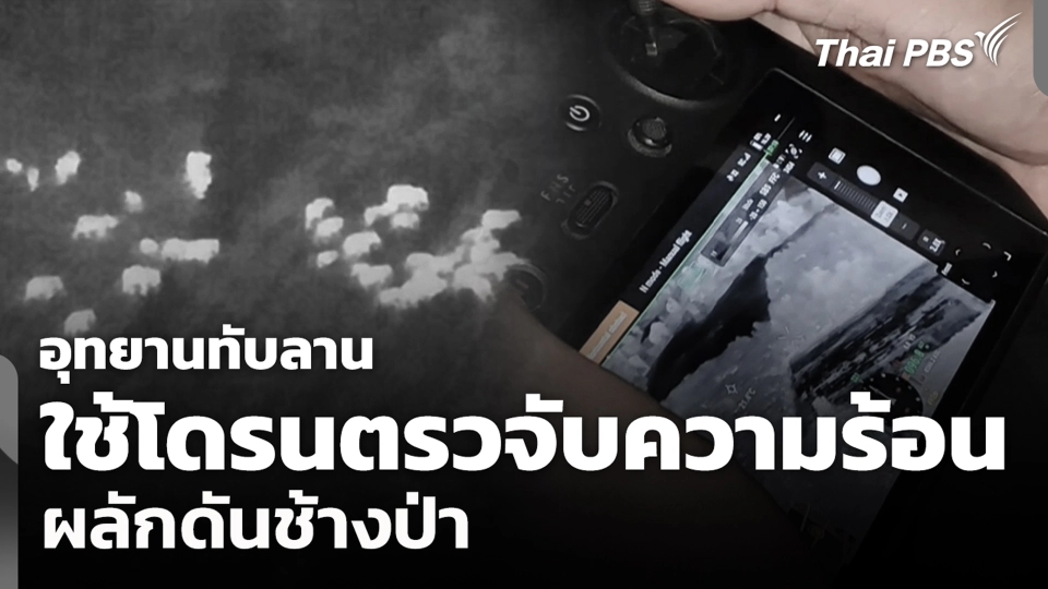 อุทยานทับลานใช้โดรนตรวจับความร้อนผลักดันช้างป่า