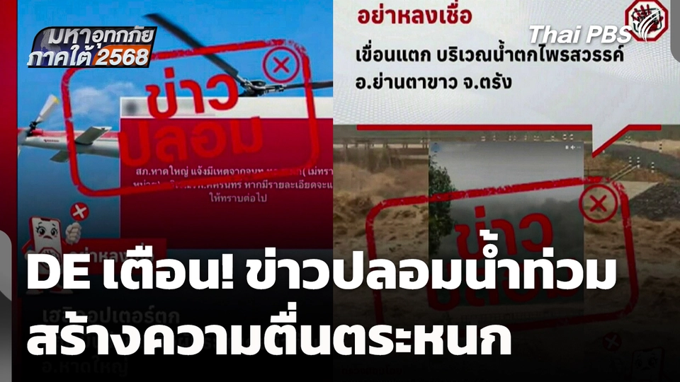 DE เตือน! ข่าวปลอมน้ำท่วม สร้างความตื่นตระหนก