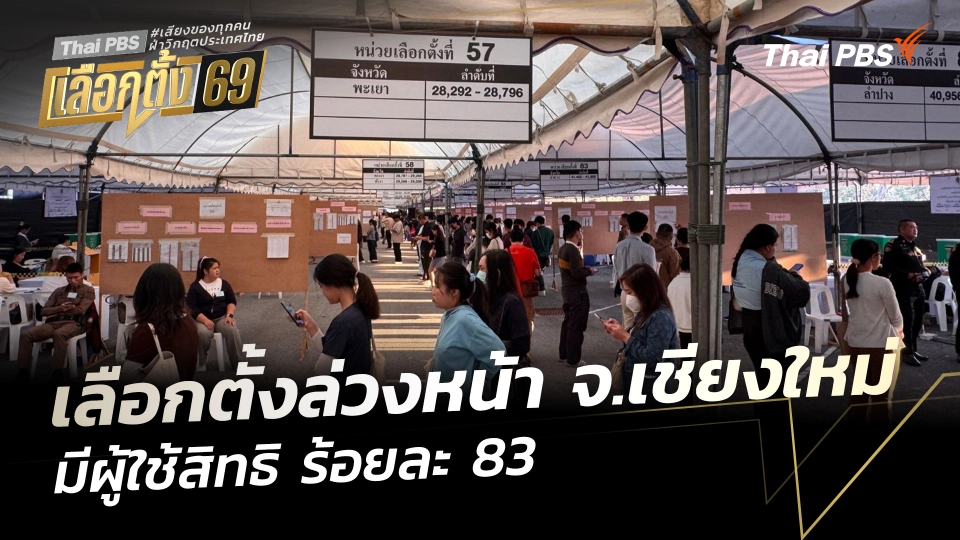 เลือกตั้งล่วงหน้า จ.เชียงใหม่ มีผู้ใช้สิทธิ ร้อยละ 83