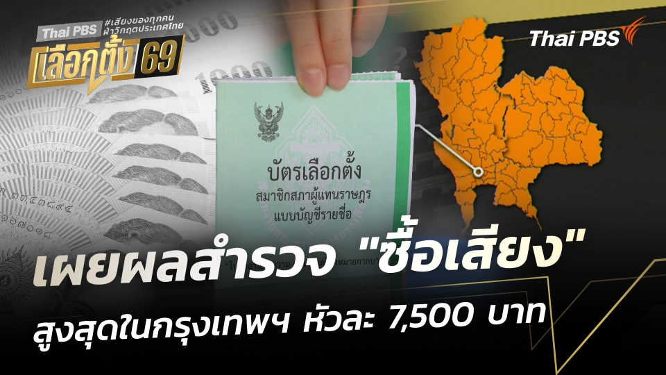 เผยผลสำรวจ "ซื้อเสียง" สูงสุดในกรุงเทพฯ หัวละ 7,500 บาท