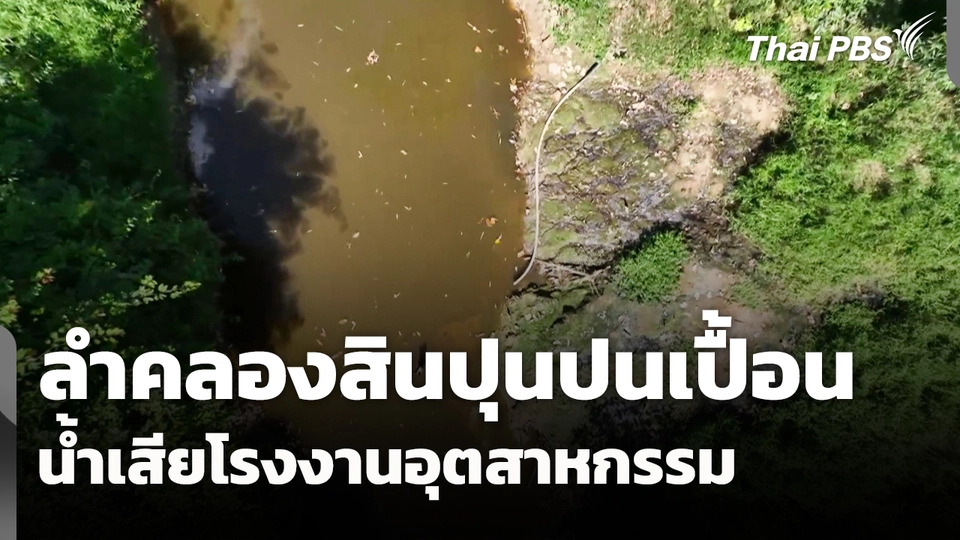 น้ำลำคลองสินปุน ปนเปื้อนน้ำเสียโรงงานอุตสาหกรรม