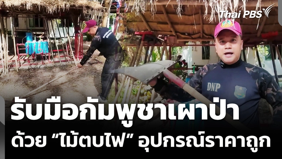 รับมือกัมพูชาเผาป่า ด้วย “ไม้ตบไฟ” อุปกรณ์ราคาถูก