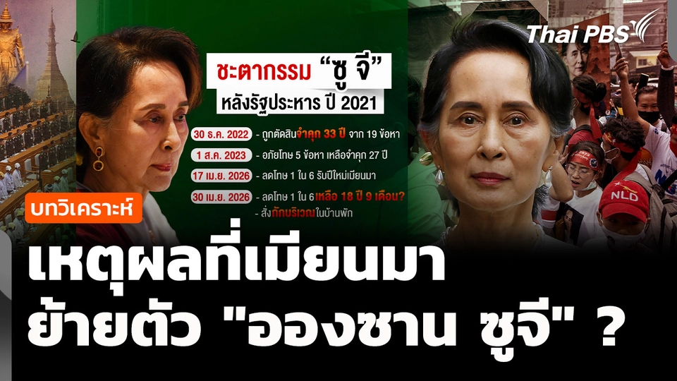 วิเคราะห์ : เหตุผลที่เมียนมา ยอมย้ายตัว "อองซาน ซูจี" ? 
