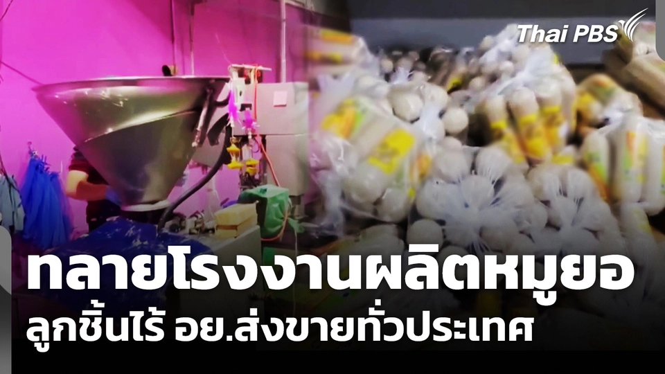 บุกทลายโรงงานผลิตหมูยอ-ลูกชิ้น ไร้ อย.ส่งขายทั่วประเทศ