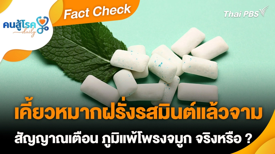 Fact Check : เคี้ยวหมากฝรั่งรสมินต์แล้วจาม สัญญาณเตือน ภูมิแพ้โพรงจมูก จริงหรือ ?