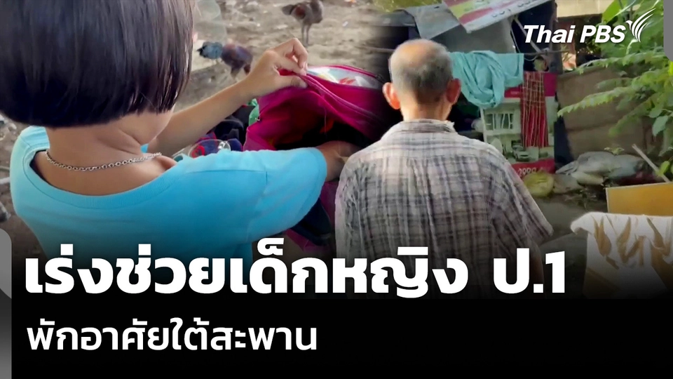 เร่งช่วยเด็กหญิง ป.1 พักอาศัยใต้สะพาน