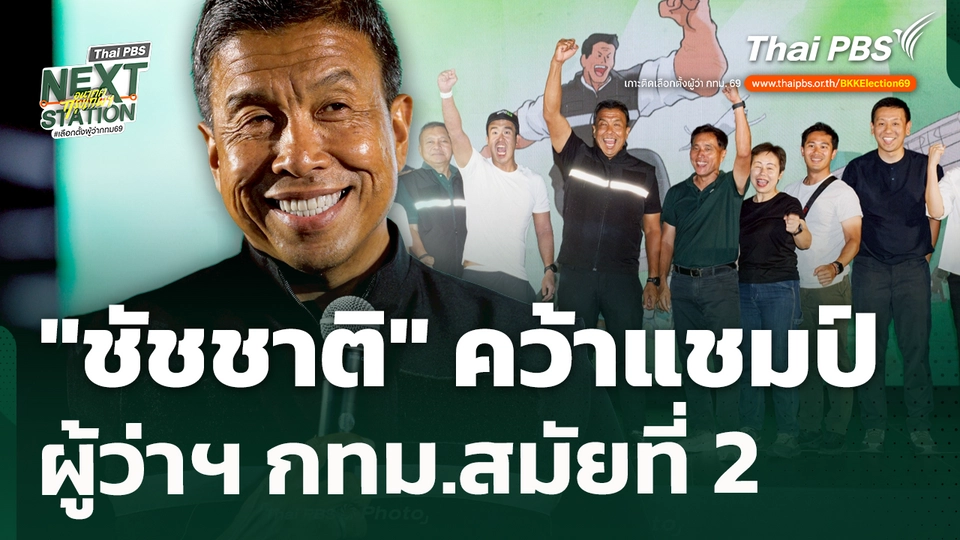 "ชัชชาติ" คว้าแชมป์ผู้ว่าฯ กทม.สมัยที่ 2