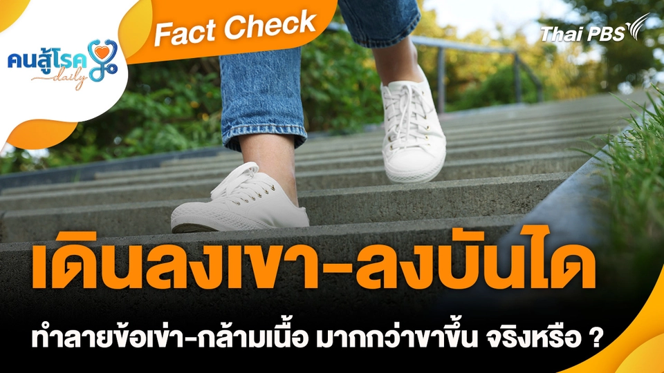 Fact Check :  เดิน ลงเขา-ลงบันได ทำลายข้อเข่า-กล้ามเนื้อ มากกว่าขาขึ้น จริงหรือ ?