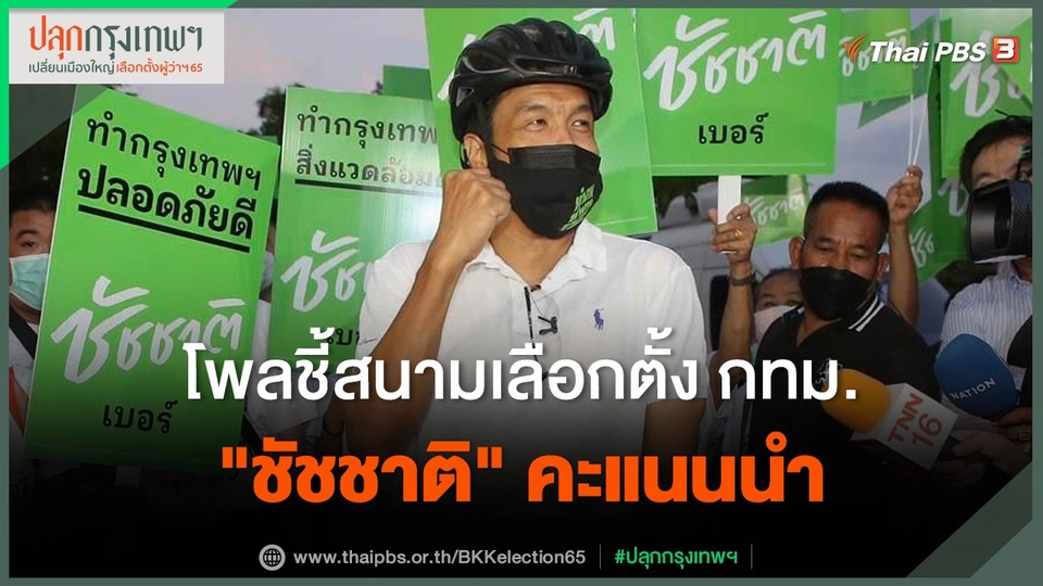 โพลชี้สนามเลือกตั้ง กทม. "ชัชชาติ" คะแนนนำ