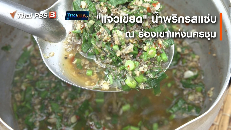 ​อิ่มมนต์รส : "แจ่วเขียด" น้ำพริกรสแซ่บ ณ ร่องเขาแห่งนครชุม