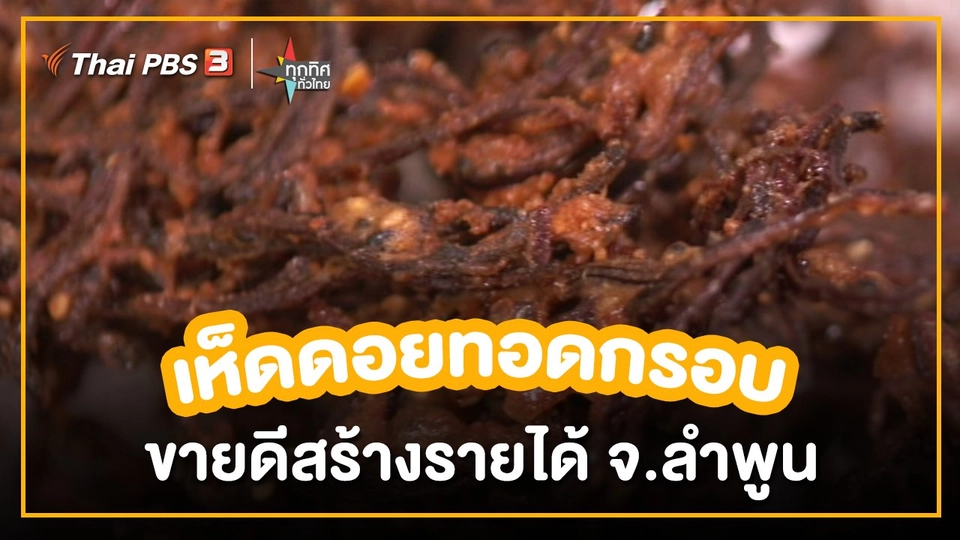 อาชีพทั่วไทย แปรรูปเห็ดลมป่าเป็น เห็ดดอยทอดกรอบ จ.ลำพูน.mp4