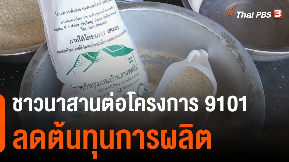 ชาวนาสานต่อโครงการ 9101 ลดต้นทุนการผลิต