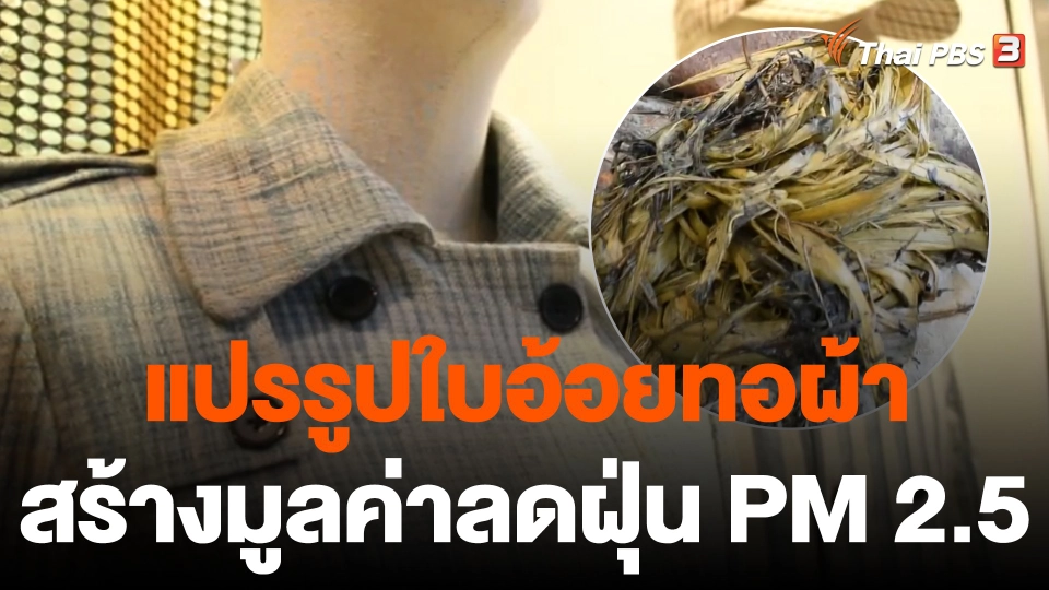 แปรรูปใบอ้อยทอผ้า สร้างมูลค่าลดฝุ่น PM 2.5 จ.สระแก้ว
