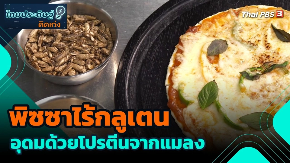 พิซซาไร้กลูเตน อุดมด้วยโปรตีนจากแมลง