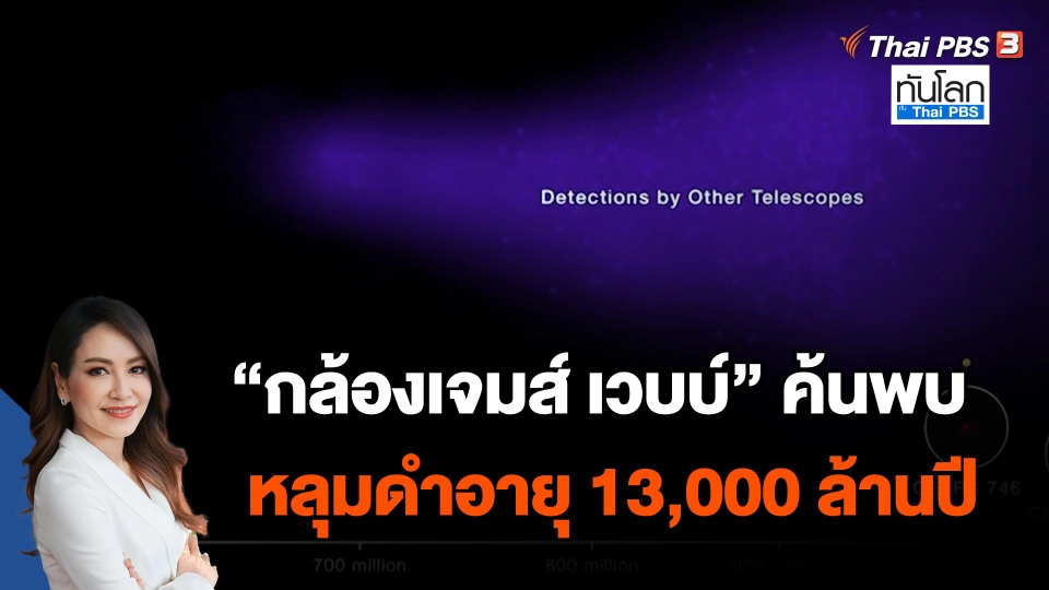 "กล้องเจมส์ เวบบ์" ค้นพบหลุมดำอายุ 13,000 ล้านปี