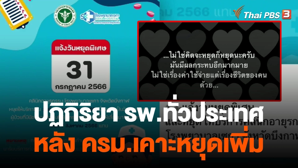 ปฏิกิริยา รพ.ทั่วประเทศหลัง ครม.เคาะหยุดเพิ่ม