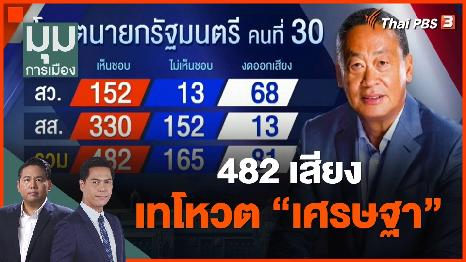 ​482 เสียงเทโหวต "เศรษฐา"