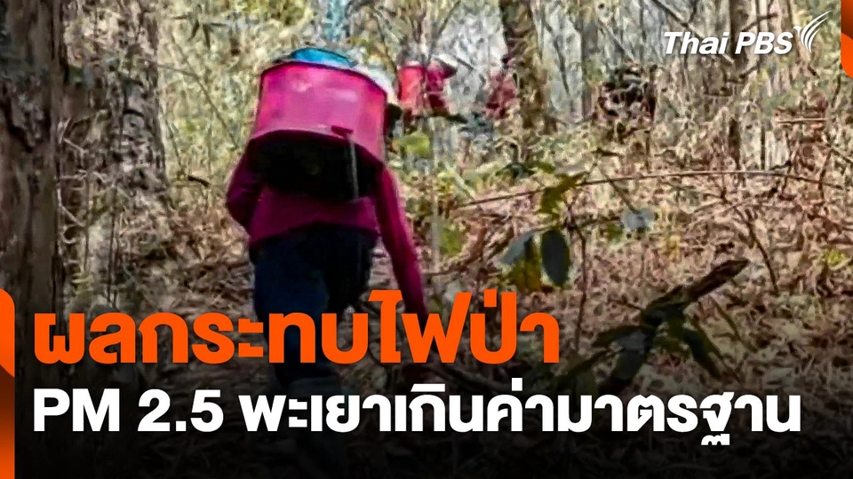 "ไฟป่า" ทำฝุ่น PM 2.5 จ.พะเยา เกินค่ามาตรฐานต่อเนื่อง