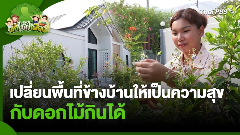 พอดีพอเพียง : เปลี่ยนพื้นที่ข้างบ้านให้เป็นความสุข กับดอกไม้กินได้