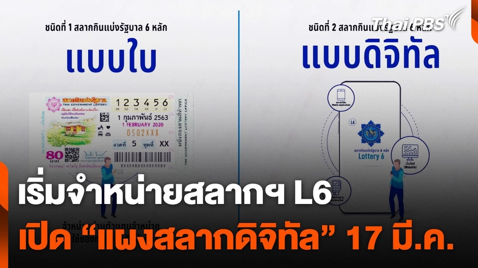 เริ่มจำหน่ายสลากฯ L6  พรุ่งนี้ (17 มี.ค. 67)