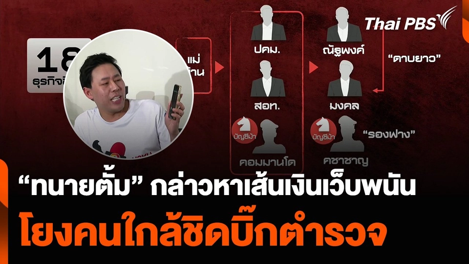 “ทนายตั้ม” กล่าวหาเส้นเงินเว็บพนัน โยงคนใกล้ชิดบิ๊กตำรวจ