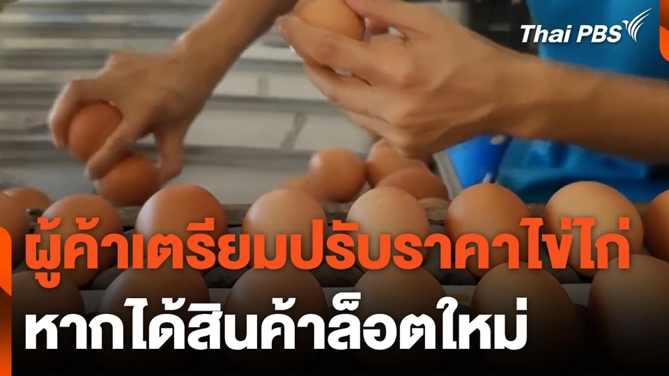 ผู้ค้าเตรียมปรับราคาไข่ไก่หากได้สินค้าล็อตใหม่