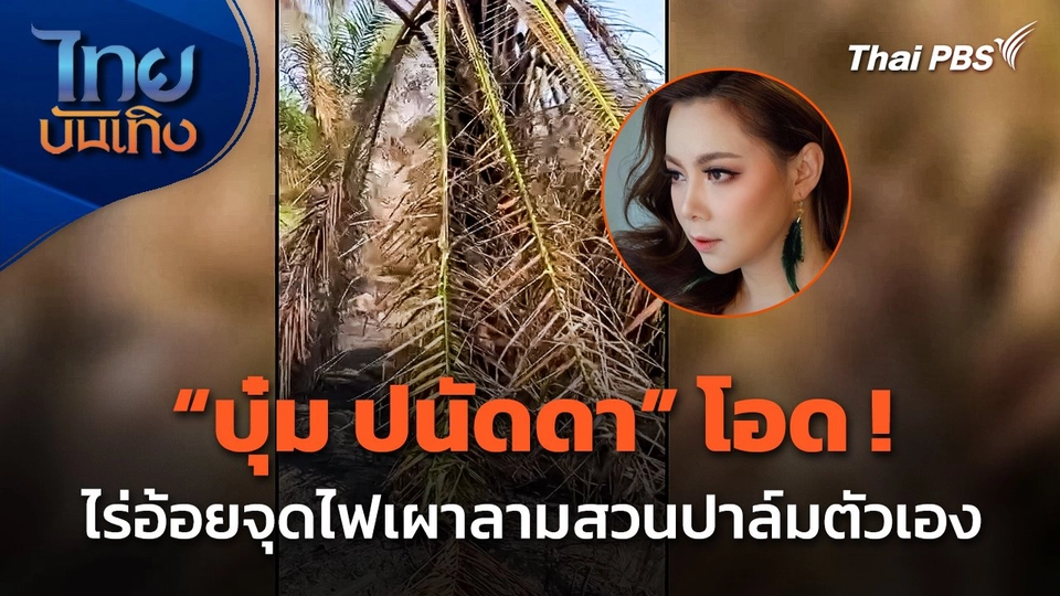 "บุ๋ม ปนัดดา" โอด ! ไร่อ้อยจุดไฟเผา ลามสวนปาล์มของตัวเอง