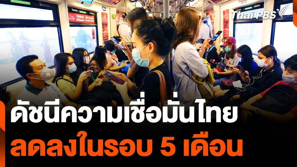 ดัชนีความเชื่อมั่นไทย ลดลงในรอบ 5 เดือน