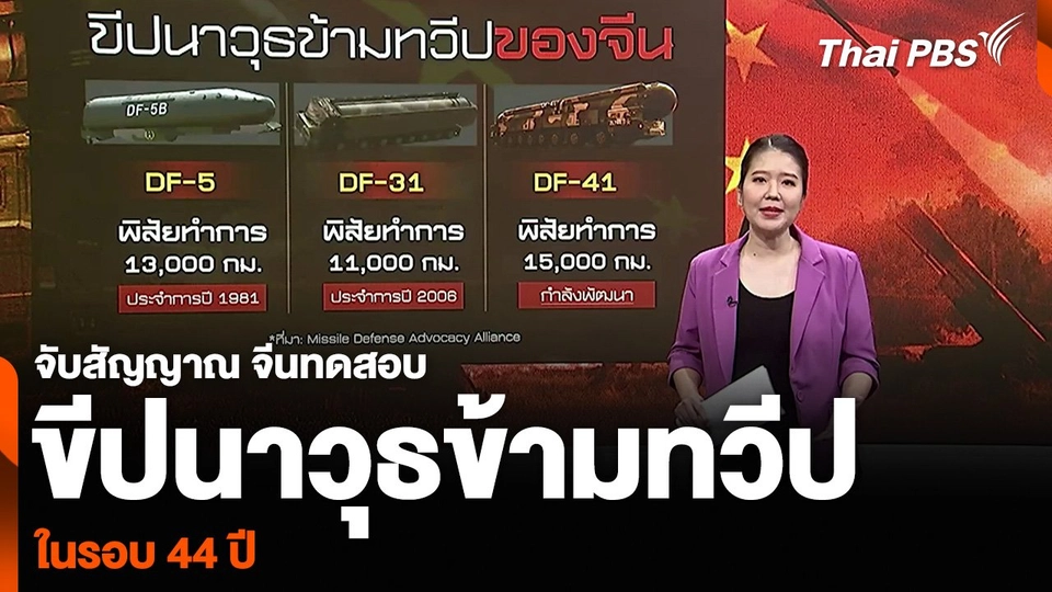 จับสัญญาณ จีนทดสอบขีปนาวุธข้ามทวีป ในรอบ 44 ปี