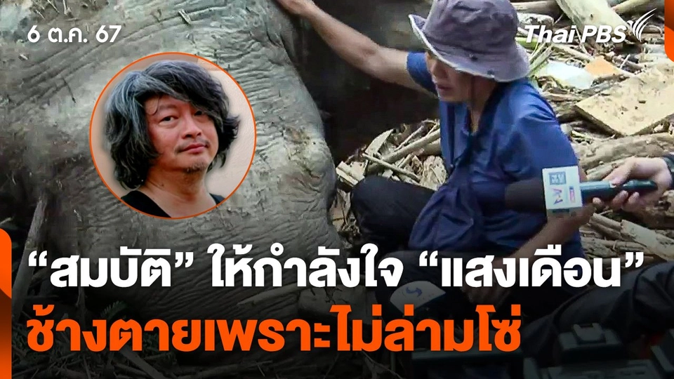 "สมบัติ" ให้กำลังใจ "แสงเดือน" เหตุช้างตายเพราะไม่ล่ามโซ่