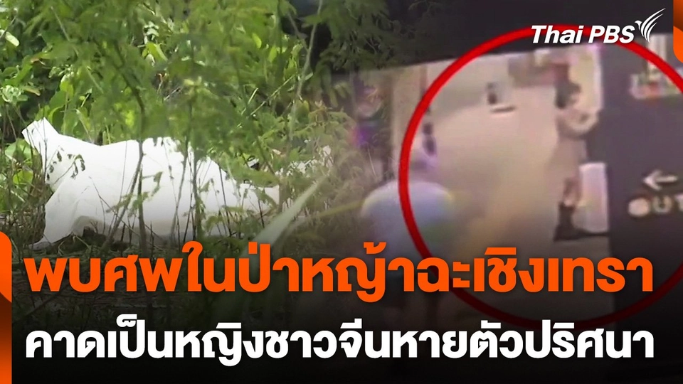 พบศพคาดเป็นหญิงชาวจีนหายตัวปริศนาในป่าหญ้าฉะเชิงเทรา