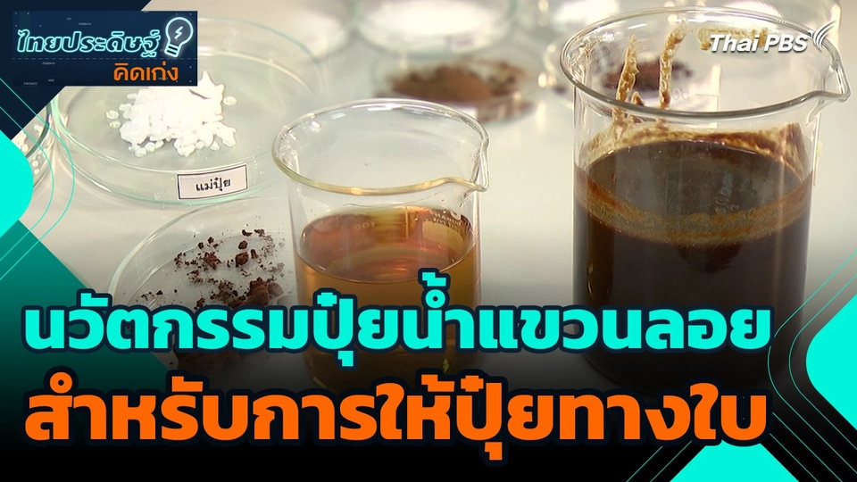 ไทยประดิษฐ์คิดเก่ง : นวัตกรรมปุ๋ยน้ำแขวนลอยสำหรับการให้ปุ๋ยทางใบ