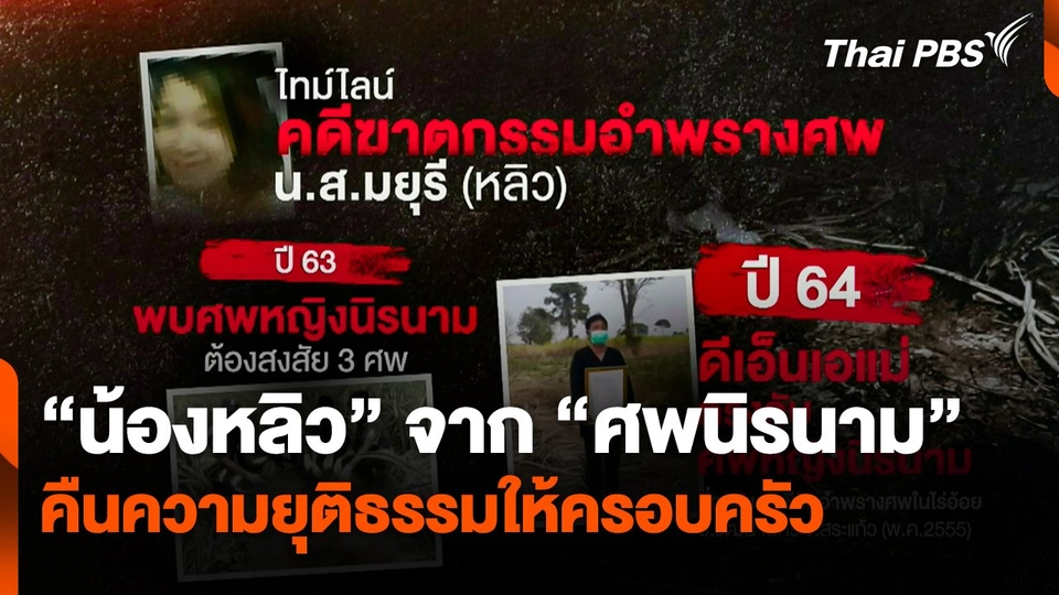 "น้องหลิว" จาก "ศพนิรนาม" คืนความยุติธรรมให้ครอบครัว