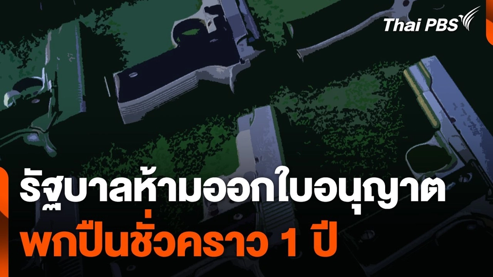 รัฐบาลห้ามออกใบอนุญาตพกปืนชั่วคราว 1 ปี