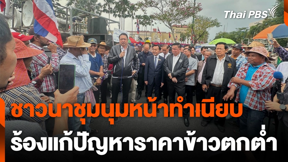 ชาวนาชุมนุมหน้าทำเนียบ ร้องแก้ปัญหาราคาข้าวตกต่ำ