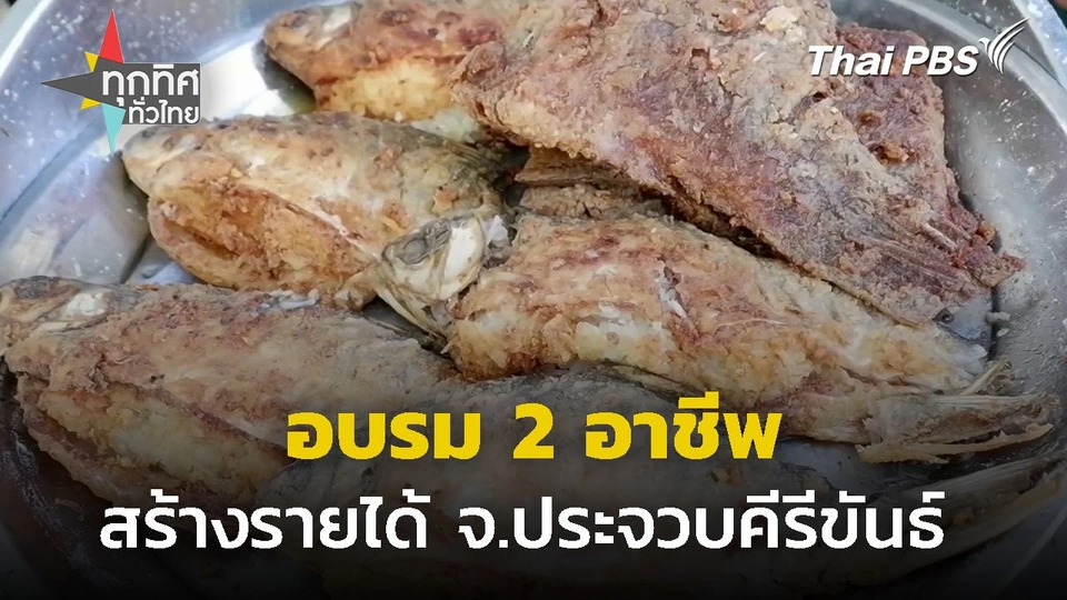 อบรมอาชีพ ทำปลาส้มและผ้ามัดย้อมจากมูลช้าง จ.ประจวบฯ