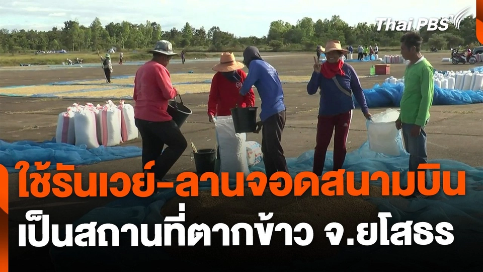 ใช้รันเวย์-ลานจอดสนามบินเลิงนกทาตากข้าว จ.ยโสธร